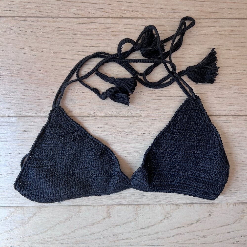 Ulla Johnson Black Crochet Bikini